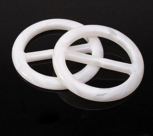 6Pcs 2 Inch Plastic Round Shape Fashion Scarf Clip Ring Scarf Slides For Neckerchief (Color Random) #TOP3