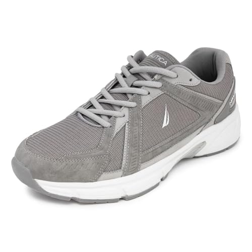 Image of Nautica Mens Running Sneakers Sport Fashion Lace-Up Athletic Soft Shoes for Gym Tennis Men - Cushioned, Breathable, Lightweight & Comfortable