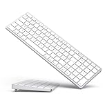 Yivandi Clavier Bluetooth sans Fil AZERTY pour Mac – Connexion Stable, Touches Ciseaux Silencieuses, Batterie Rechargeable, Compatible iMac, MacBook, Mac Mini et iPad