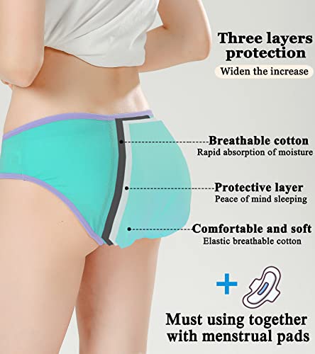Teen Girls Period Underwear Soft Cotton Panties For Juniors 8-18 Years2