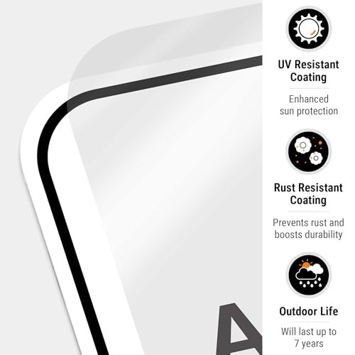 Image of Package Delivery Sign, Delivery Instructions Please All Package to Back Door Sign, 12x18 Inches, Rust Free .063 Aluminum, Fade Resistant, Made in USA
