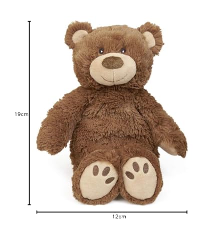 GRÜNSPECHT Naturprodukte 322-V2 Wärme-Kuscheltier, Bär, Mama, Rapssamen-Innenkissen, braun