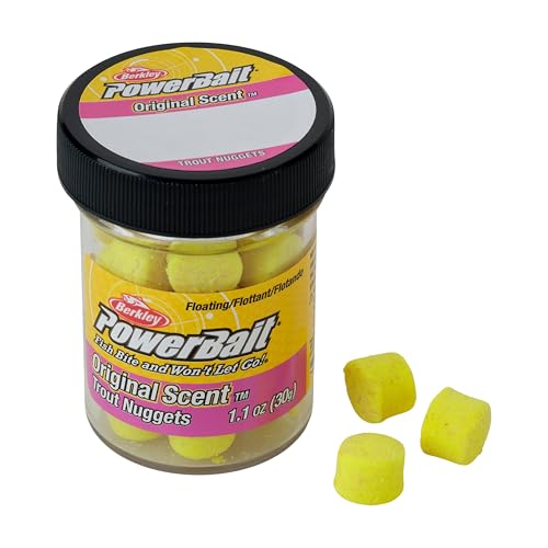 Berkley PowerBait Power Nuggets Fishing Dough Bait, Corn, 1.1 oz, Scented and Flavored Soft Bait for...