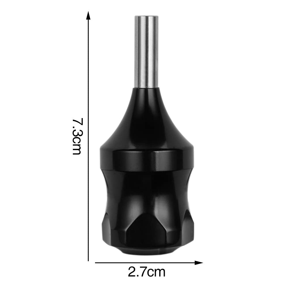 Cartucho tatuaje agarres, aleación de aluminio tatuaje agarre con barra de transmisión para tatuaje máquina suministro (negro)