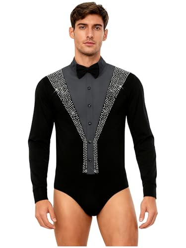 Leotard de danse homme de haute qualité ajusté pour gala de rumba et salsa