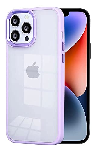 Image of mobistyle Designed for iPhone 13 Pro Back Cover, Enhanced Metal Camera Guard Shockproof Back Cover Case Compatible with iPhone 13 Pro (Polycarbonate | Purple)