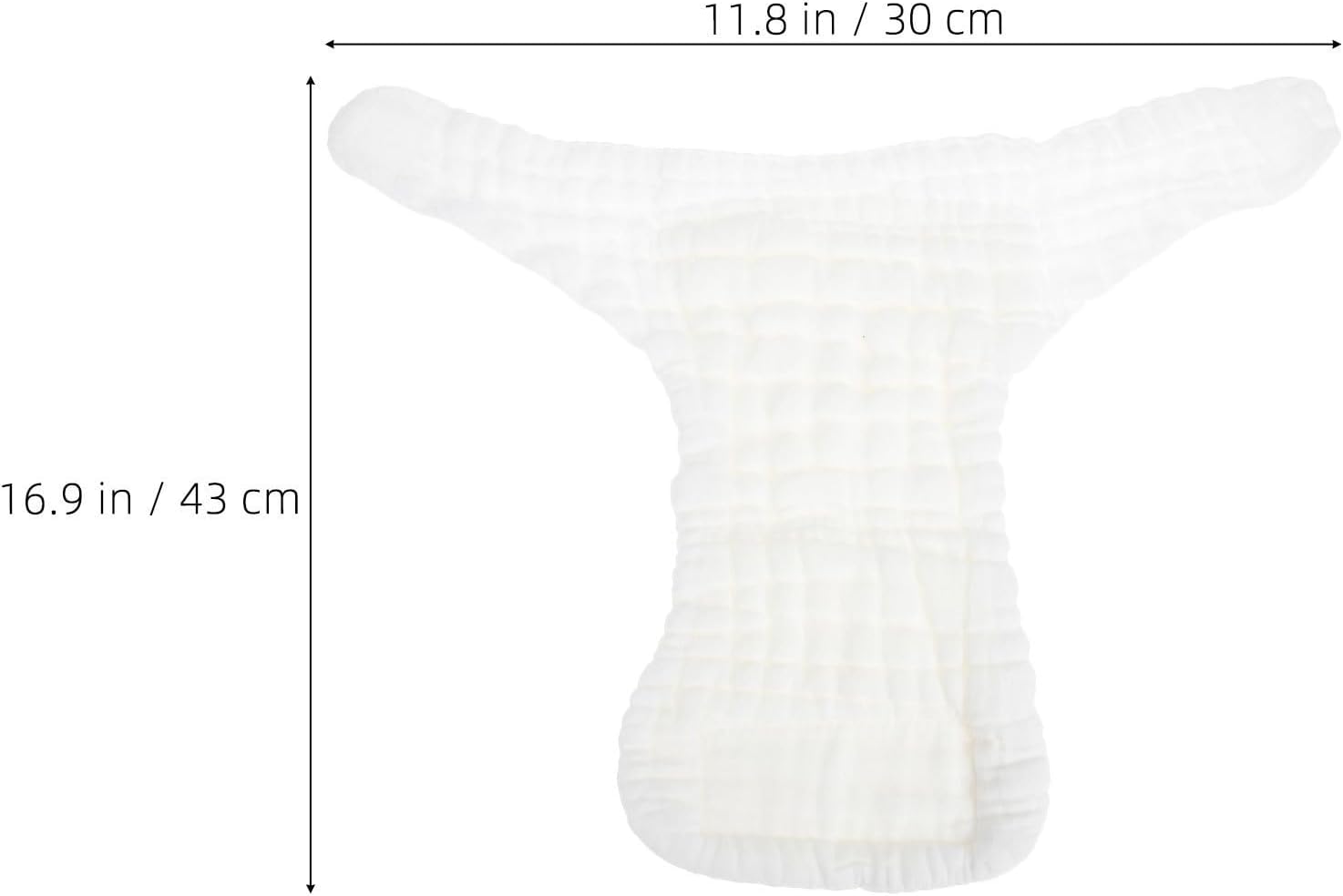 5pcs White Cotton Cloth Diaper Pants for Newborns and Infants | Reusable Washable Wear, Quick Absorption and Fast Drying, Flexible Fit for 18-33 Lbs, 4-12 Months