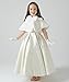 Fankeshi Ivory Flower Girl Faux Fur Shawl Wraps Cape Kids Wedding Communion S