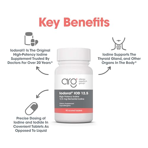 Optimox Iodoral 12.5 mg Supplement - Iodine Supplement, Thyroid Support for Women and Men, Lugol Solution Pills, Potassium Iodide Tablets, Daily Mineral Complex - 90 Count - Thumbnail 4