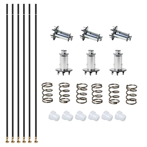 6-Pack Dash Light Socket Repair Kit, Fits 9mm Bulb & 5/8" Gauge Cluster Hole, 12" Pre-Wired Leads, Compatible with Replacement for Chevy, Ford, Dodge, GMC, Jeep, Buick, Mercury