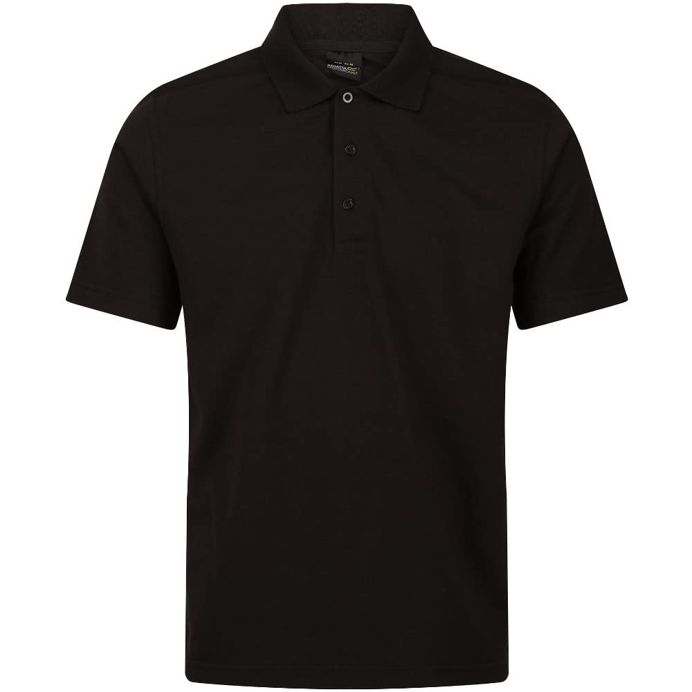 Regatta Professional Mens Pro 65/35 Short Sleeve Polo t Shirt Base Layer Black