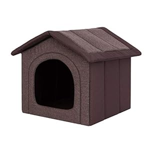 Hobbydog Hundehütte, Hundehaus, Haus, Höhle, Kleiner Zwinger, Hundehütte -INARI – R1-38x38x32 (Dunkelbraun)