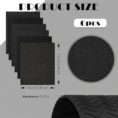 Image of 6 Pcs Shoe Sole Protector - Self-Adhesive Anti-Slip Grips for High Heels & Boots & Dress Shoes, Non-Slip Shoe Bottom Pads for Women (6 x 4 Inches, Black)
