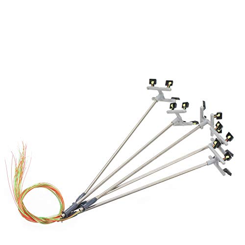 Walmeck- 5 stücke Modell Straßenlaternen Layout Laternenpfahlbahn Zug Gartenspielplatz Landschaft Led Lampe Beleuchtung 1: 100 Skala 120mm Cover