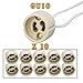 PACK Portalámparas casquillos GU10 para bombillas halogenas hasta 100W y bombilla led,...