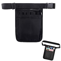 VIKY® Krankenschwester Gürteltasche, Krankenschwester Tasche, Gürteltasche Arbeit mit Verstellbarem Gürtel und Mehreren Fächern, Nurse Pflege Zubehör, Multifunktionale Hüfttasche Damen Herren(Schwarz)