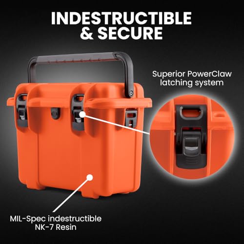 Image of NANUK T30 Waterproof Storage Box - Compact Camping Storage & Gear Box for Outdoor, Marine & Boat Use (16L) - Dustproof, Impact-Resistant Hard Case (16.5 inch x 9.3 inch x 12.5 inch) - Orange