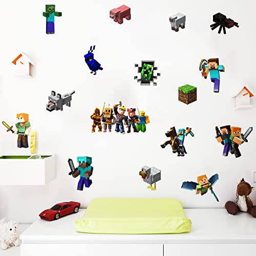 Kids Room Wall Decor Playroom Game Decal Sticker For Kids Minecraft Wall Decor Boys Bedroom Wall Poster Mural Wall Stickers Gift #TOP1