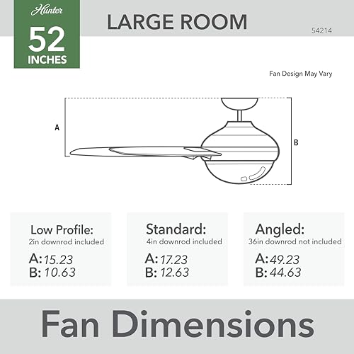 Image of Hunter Beck, Indoor, Ceiling Fan, with LED Light, 52 inch, Brushed Nickel