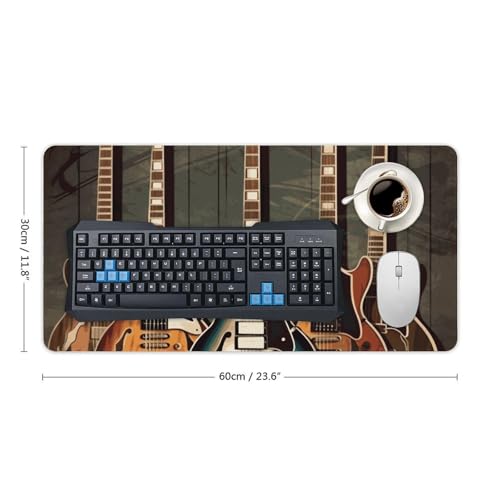Guitars Art Desk Pad grande protector de escritorio blanco miniatura 2