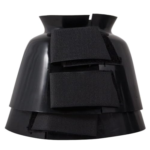 Dura-Tech EZ Clean Bell Boot | Color Black | Size Large | Ultimate Horse Hoof Protection | Ideal for Trailering, Turnout & Performance | Durable & Secure Design