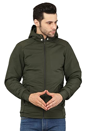Image of Men's Hooded Fleece Jacket, Zip-Up Front, Lightweight, Water Resistant