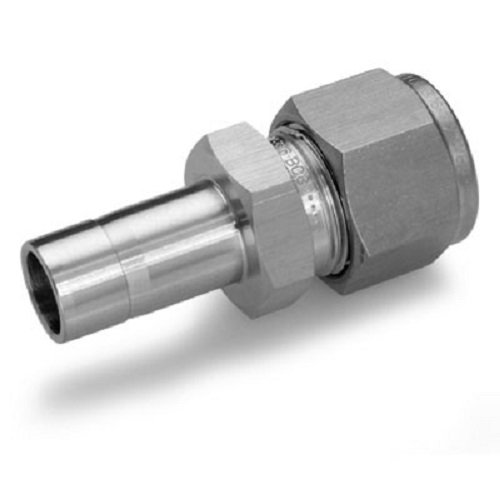 HAM-LET 767LTSS1/4X1/8 5/8IN STUB Length, 1/8IN OD, Compression Connector, 1/4IN Thread Size, LET-LOK Series, Hose Fitting, Stainless Steel