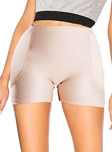 Image of Women Hip Enhancer Panties Boy Shorts Padded Body Shaper Butt Lifter Shapewear Underwear Pads Tummy Control Seamless