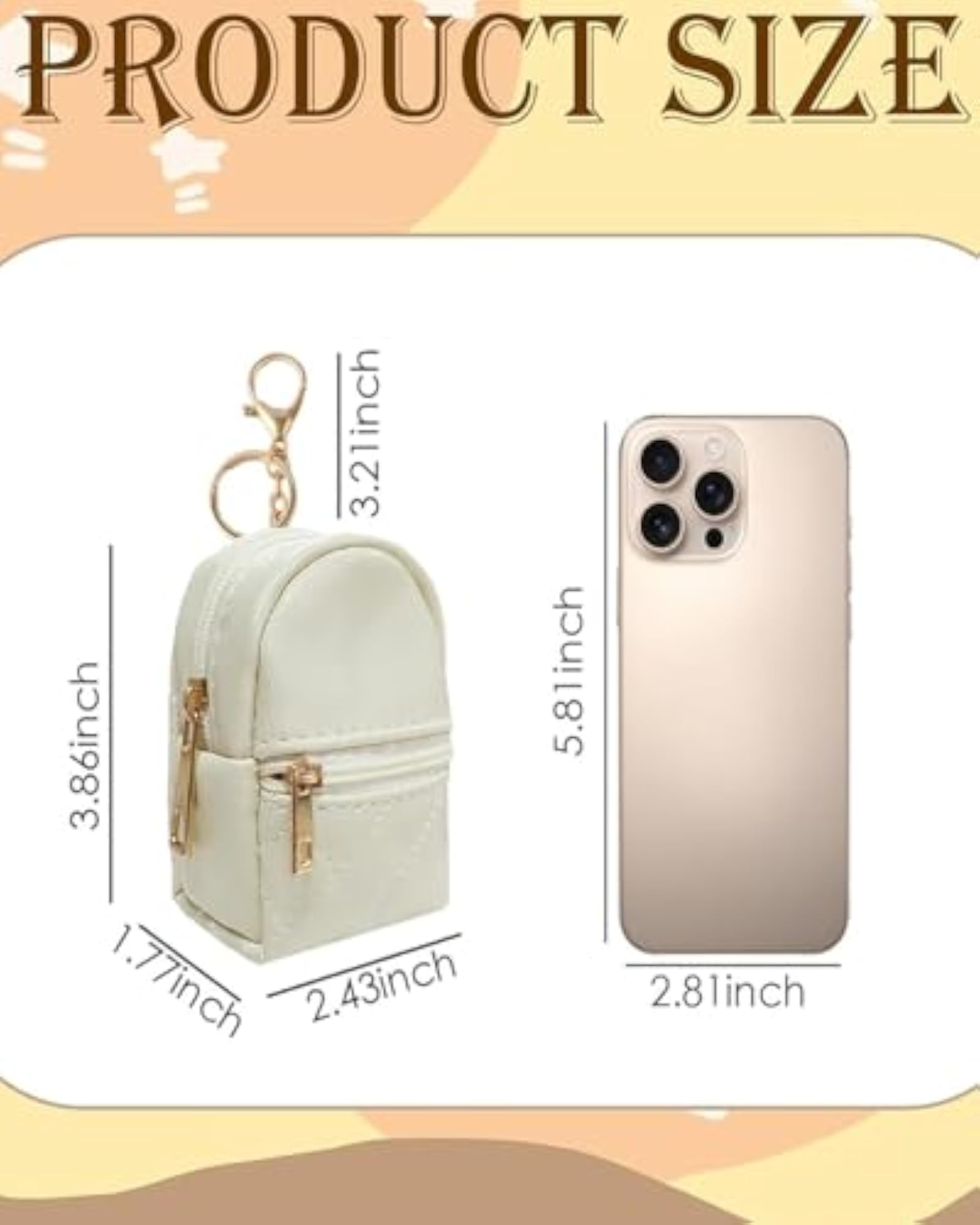 2PCS Miniature Bag Keychain Set, Fashionable Tiny Bags for Keys