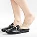 Toes Home Toe Topper No Show Liner Half Socks for Women Seamless Grip Non Slip Hidden Toe Covers for Mules Invisible Footies 4 Pairs Nude Black