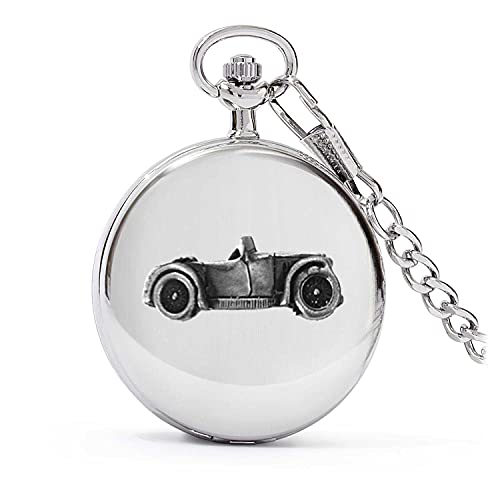 Montre gousset à quartz voiture classique M Type ref139 argent