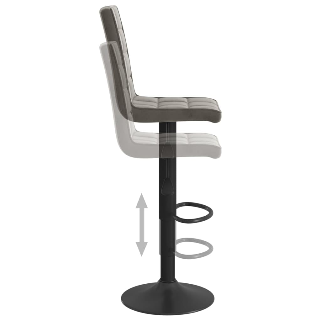 Homgoday Taburetes de bar, 2 unidades, color gris oscuro, de terciopelo, silla de oficina, silla de descanso, silla de bar, silla de escritorio, para dormitorio o salón