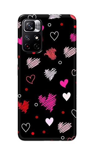 Image of PRINTFIDAA Vibrations of Love Hard Back Cover for Redmi Note 11T 5G / Poco M4 Pro 5G Back Cover -(P6) KAT1009