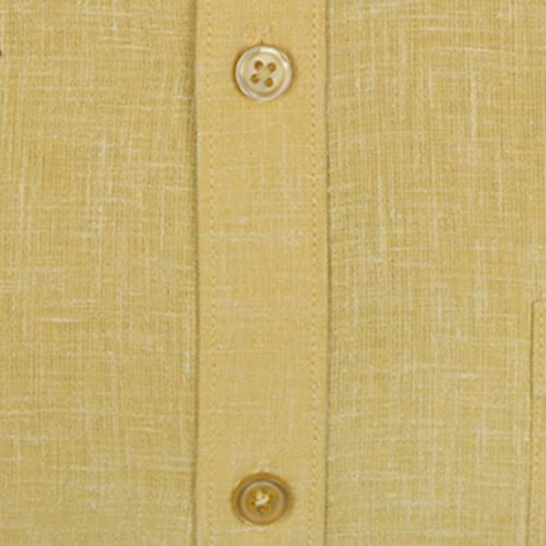 Image of ACCOX Men's Half Sleeves Solid Plain Regular Fit Cotton Linen Formal Shirts(GCR140)