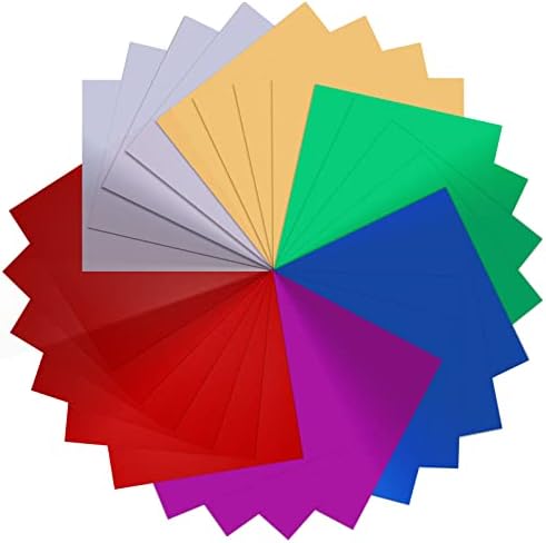 WOWOSS 112 Sheets Metallic Foil Origami Paper Set, Shiny Mirror Folding Paper Sheets for Art and Crafts, 7 Colors Cardstock Sheet for Scrapbooking, DIY Card Making, Collages, 6x6 Inch