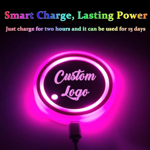 2PCS luces LED personalizadas para porta vasos de coche miniatura 4