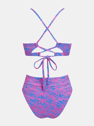 Image of CUPSHE Bikini Set for Women Bathing Suit High Waisted Scalloped V Neck Two Pieces Swimsuit