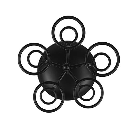 image for Artliving Black Iron Ice Cream Cone Holder Stand With Base 5 Holes to 