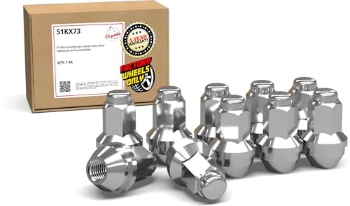 Image of Wheel Accessories Parts 10 Pcs M14x2 Thread OEM Style Lug Nuts 2.125 inch Long Chrome 13 /16 inch 21mm Hex Hex Fits Ford Expedition F-150 | Lincoln Mark LT Navigator4L3Z-1012-A |611-288