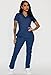 Kadira fashionable V-Neck Collar scrubs sets Uniform with multiple pockets (NAVY BLUE, XS)