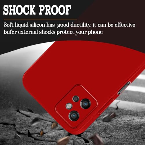 Image of Back Cover for Motorola Moto G32 4G | Full Camera Protection | Premium Liquid Silicon Case | Flexible Bumper Case for Motorola Moto G32 4G (Red)
