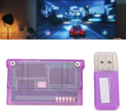 PUSOKEI Flash Card for GBA with Mini SD Slot, Game Cartridge with USB 2.0 Reader, Real Time Save Function & Cheat Codes, Plug and Play Backup Cart for GBA SP