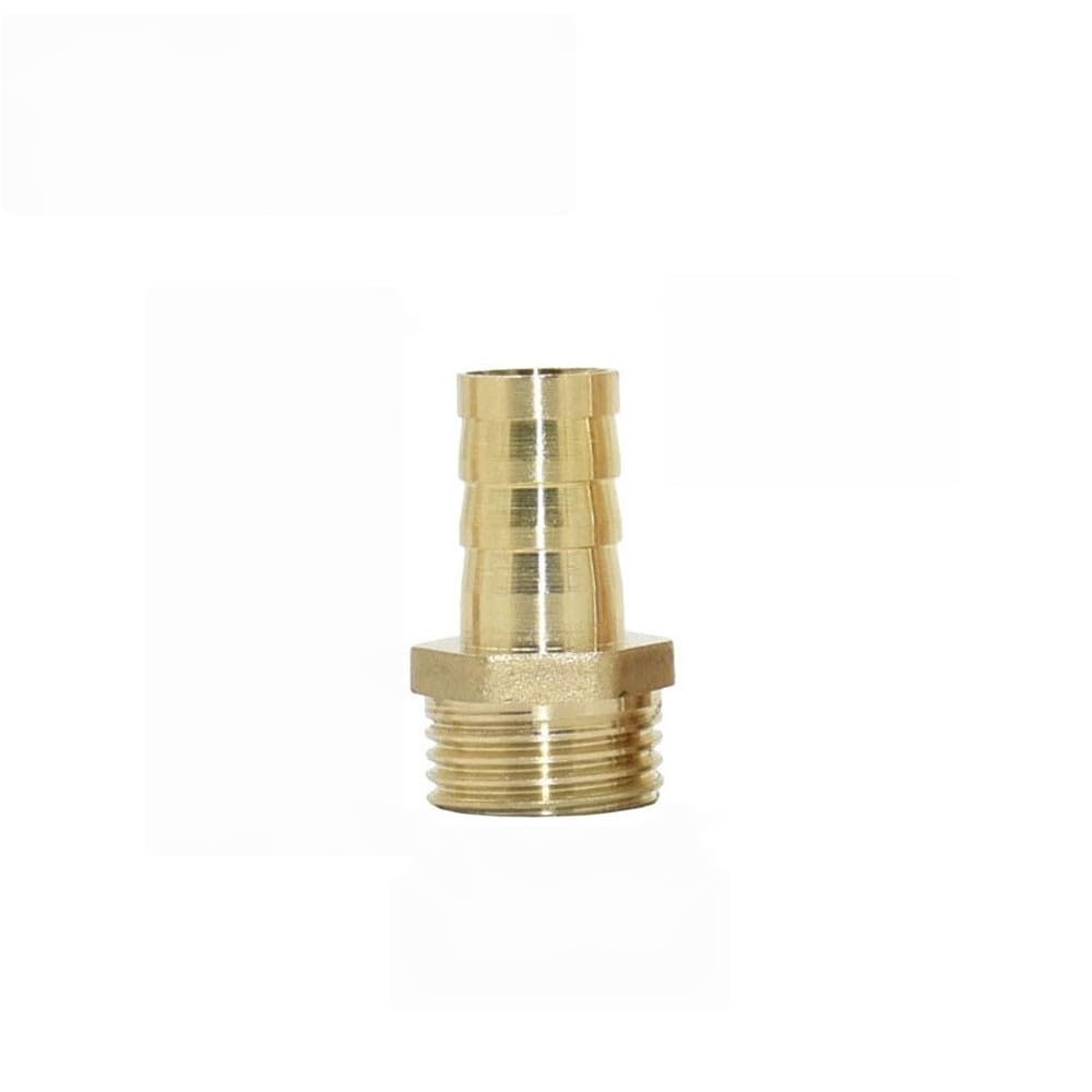 Conector de codo de latón de 1/2 3/4 pulgadas con rosca macho y hembra a púas de 14/16/19 mm, acoplamiento de manguera de cobre, adaptador de tubería,