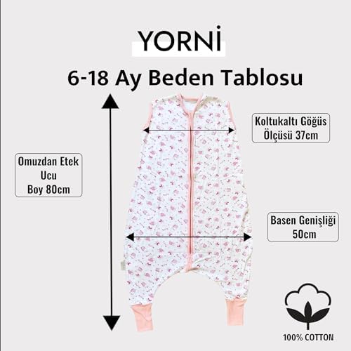 Yorni İnterlok Ayaklı Bebek Uyku Tulumu 6-18 Ay - Görsel 6