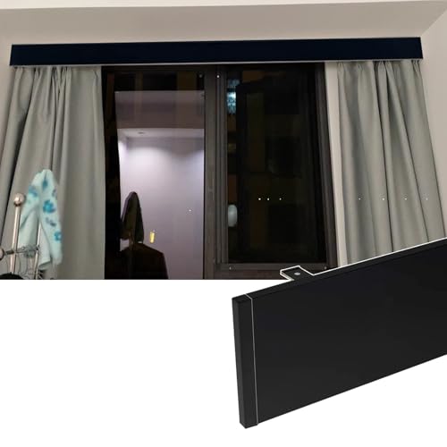 Cenefa opaca de 2,9 m y panel decorativo para cortina de ventana sin rieles 2