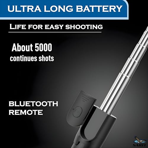 Image of Sakit Selfie Stick Tripod with Light, 67 inch /170CM Reinforced Tripod for Mobile Phone, Multi-Functional Bluetooth Long Selfie Stick for Travel,Vlogging,Compatible with iPhone and All Smartphones