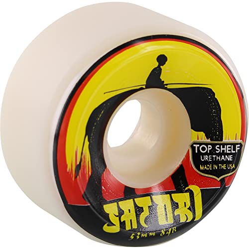 Satori Movement 53mm Elephant Skateboard Wheels - 84b with Viper Strike 8mm Precision ABEC 7 Skateboard Bearings - Bundle of 2 Items