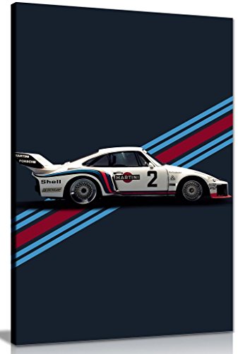 Porsche Martini Racing Le Mans impression sur toile déco murale 45x30
