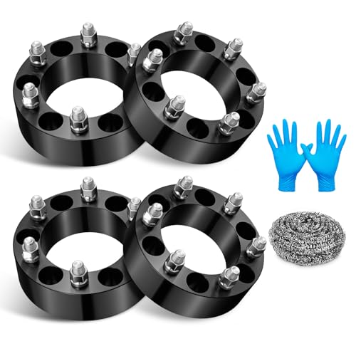 Image of BDFHYK 6x139.7mm Wheel Spacers 2 inch 6x5.5 Spacer Compatible with Chevrolet 1999-2022 Silverado 1500 Suburban 1500 Tahoe 1992-2022 GMC, Forged 6 Lug Wheel Adapters M14x1.5 & 108mm Hub Bore, Set of 4