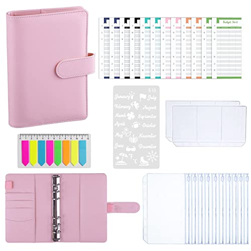 Money Organizer for Cash, Money Saving Binder, Money Envelopes for Cash ,28pcs Cash Envelopes Cash Money, Envelope for Cash(pink)